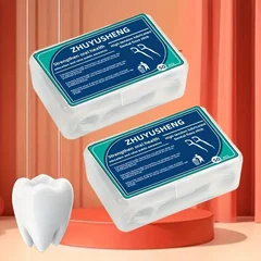 50-Pack Portable Disposable Floss Picks with Sealed Storage Case for Oral Care-8