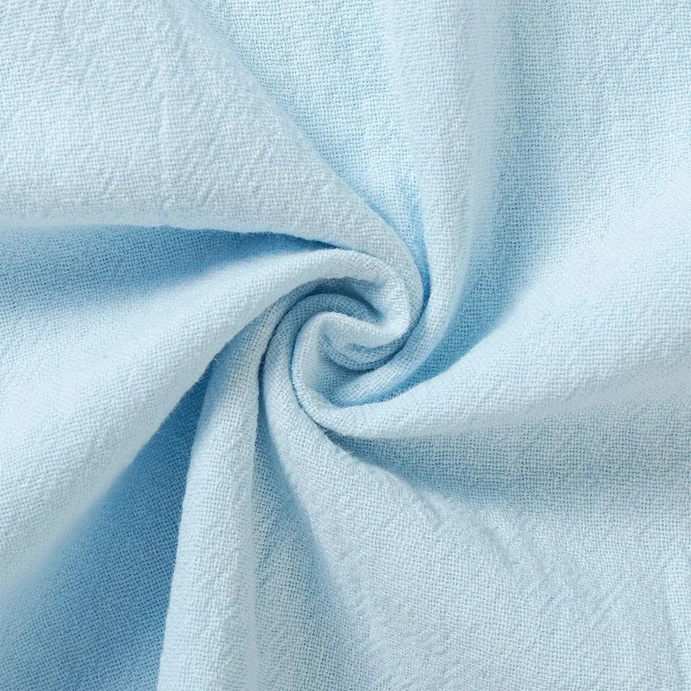 Men's Cotton-Linen Short-Sleeve Henley Shirt — Product detail image 2