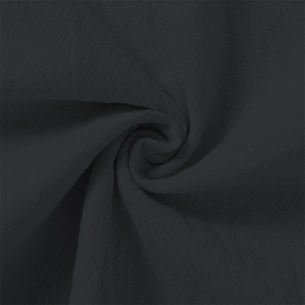 Men's Cotton-Linen Short-Sleeve Henley Shirt — Product detail image 1