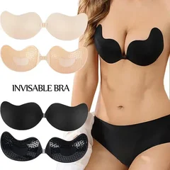 Reggiseno invisibile push-up da donna, senza spalline, con chiusura frontale, seamless, reggiseno adesivo in silicone-3