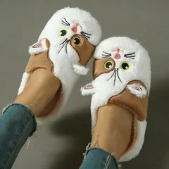 Solid Color Soft Comfortable Warm Open-Toe Indoor House Slippers-13