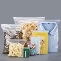 100-Pack Resealable Zipper Bags Clear Food Storage Fresh-Keeping Vacuum Packaging Bags-2