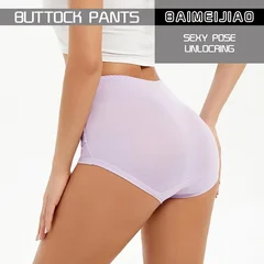 Plus Size Women's Lace High-Waist Briefs Solid Color Panties-3