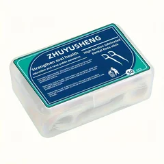 50-Pack Portable Disposable Floss Picks with Sealed Storage Case for Oral Care-7