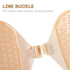 Reggiseno invisibile push-up da donna, senza spalline, con chiusura frontale, seamless, reggiseno adesivo in silicone-4