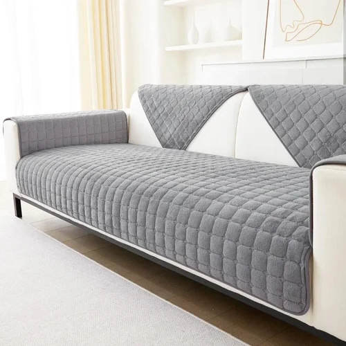 Non-Slip Plush Sofa Cushion Cover