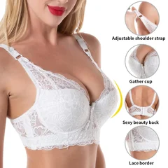 Women's Plus Size Underwire Lace Bra, 36–46-2