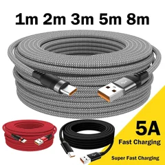 USB-C 5A Charging Cable, 3m/5m/8m-1