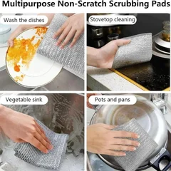 Metal Wire Dishwashing & Cleaning Cloth-10