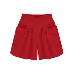 Women's Elastic-Waist Wide-Leg Summer Shorts-8