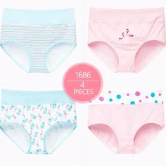 Women's Cotton Briefs, 4 Pack, M–5XL-18