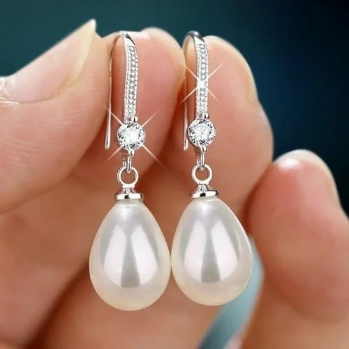 Women's Teardrop Imitation Pearl Earrings