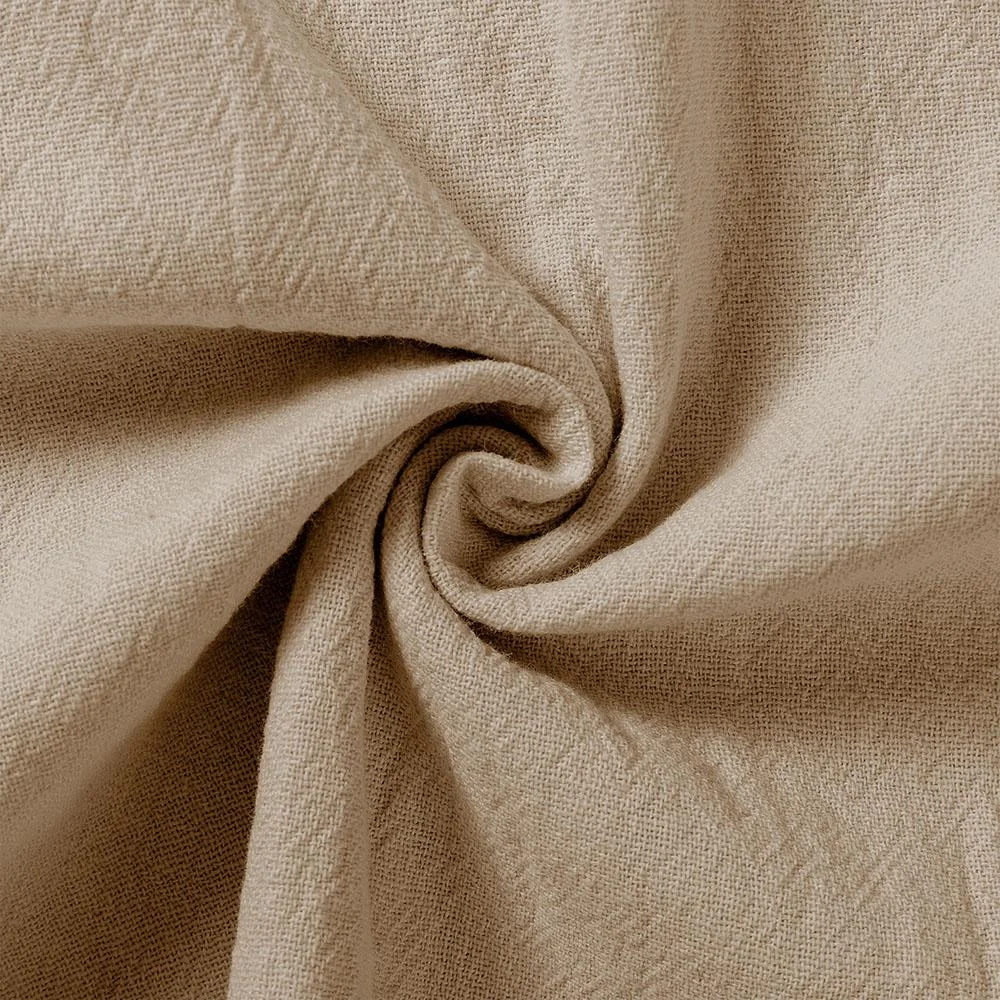 Men's Cotton-Linen Short-Sleeve Henley Shirt — Product detail image 4