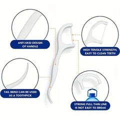 50-Pack Portable Disposable Floss Picks with Sealed Storage Case for Oral Care-6