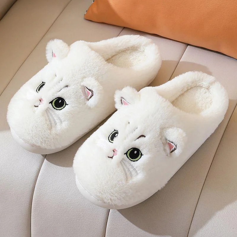 Solid Color Soft Comfortable Warm Open-Toe Indoor House Slippers — Product detail image 2
