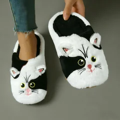 Solid Color Soft Comfortable Warm Open-Toe Indoor House Slippers-15