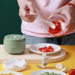 USB Portable Electric Mini Garlic Chopper Kitchen Food Chopper Meat Grinder-5