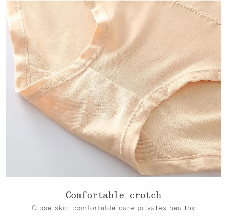 Plus Size Women's Lace High-Waist Briefs Solid Color Panties — Product detail image 6