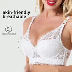 Women's Plus Size Underwire Lace Bra, 36–46-3