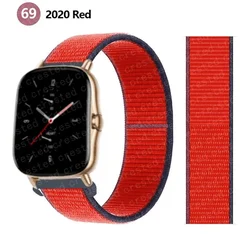 Bracelet en nylon de sport 20 mm/22 mm pour montre intelligente Amazfit GTS/GTR/Bip/Stratos-68