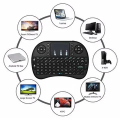 Mini tastiera wireless 2,4 GHz con telecomando touchpad air mouse compatibile con smart TV box e PC-7