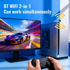Karta sieciowa USB WiFi 6 Bluetooth 5.4 dwupasmowa 2.4G i 5GHz 900Mbps, bez sterowników-3