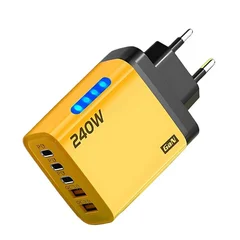 240W PD USB 5-Port Wall Charger Fast Charging Adapter EU Plug-10