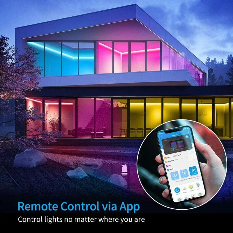 Striscia LED flessibile Amill USB 5050 SMD RGB Bluetooth 10 m luce LED da festa per TV e scrivania — Immagine di dettaglio del prodotto 3
