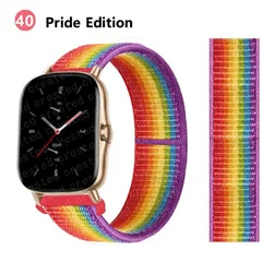 Bracelet en nylon de sport 20 mm/22 mm pour montre intelligente Amazfit GTS/GTR/Bip/Stratos-43
