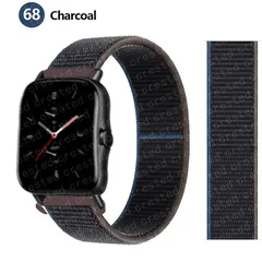 Bracelet en nylon de sport 20 mm/22 mm pour montre intelligente Amazfit GTS/GTR/Bip/Stratos-66