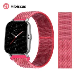 Bracelet en nylon de sport 20 mm/22 mm pour montre intelligente Amazfit GTS/GTR/Bip/Stratos-27