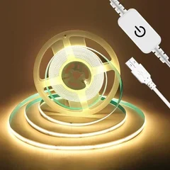 USB 5V COB Dimmable LED Strip with Touch Switch-8