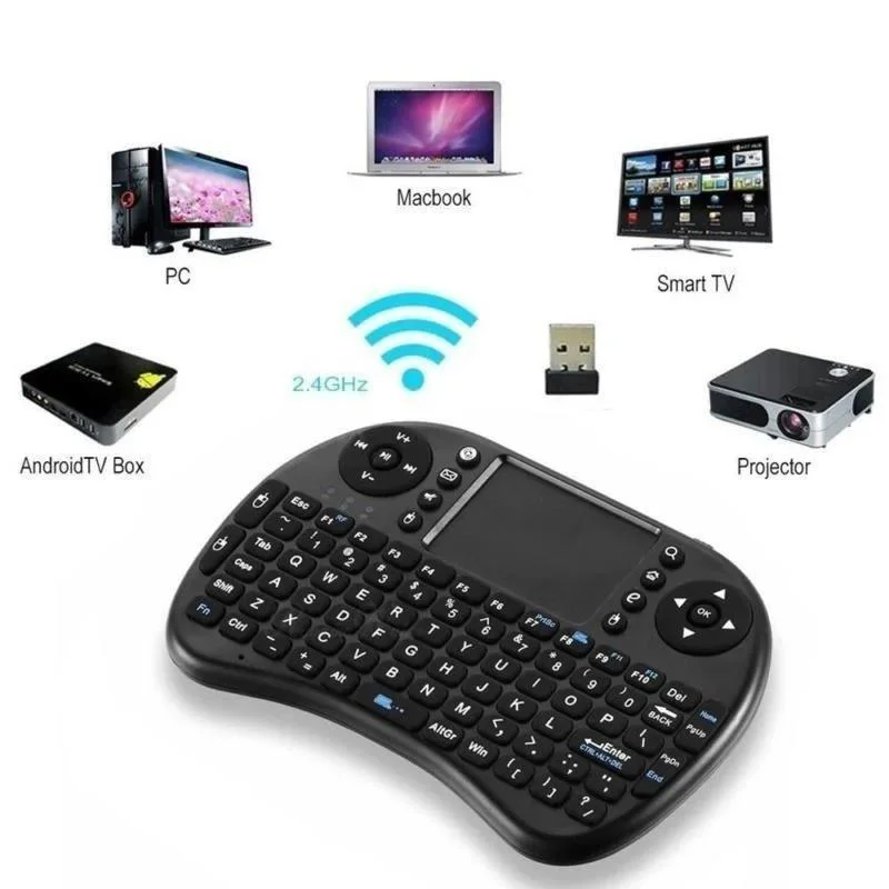 Mini tastiera wireless 2,4 GHz con telecomando touchpad air mouse compatibile con smart TV box e PC — Immagine di dettaglio del prodotto 5