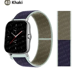 Bracelet en nylon de sport 20 mm/22 mm pour montre intelligente Amazfit GTS/GTR/Bip/Stratos-50