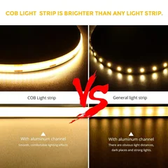 USB 5V COB Dimmable LED Strip with Touch Switch-5