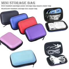 Mini Square EVA Storage Case Earphone Data Cable Portable Earphone Pouch-1