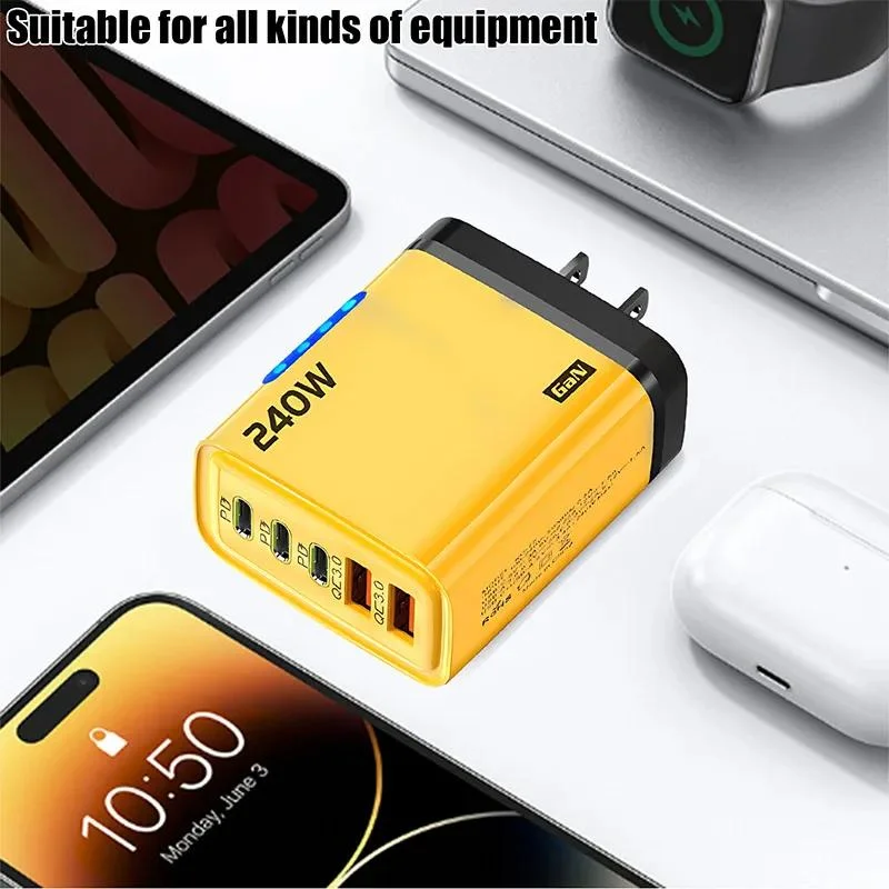 240W PD USB 5-Port Wall Charger Fast Charging Adapter EU Plug — Product detail image 7