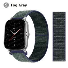 Bracelet en nylon de sport 20 mm/22 mm pour montre intelligente Amazfit GTS/GTR/Bip/Stratos-22