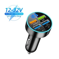 6-Port USB Car Charger, 4 USB + 2 PD, QC3.0-16