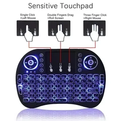 Mini tastiera wireless 2,4 GHz con telecomando touchpad air mouse compatibile con smart TV box e PC-2
