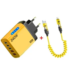 PD 240W Type C Fast Charger Quick Charge 3.0 Phone Charging Adapter-8