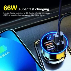 6-Port USB Car Charger, 4 USB + 2 PD, QC3.0-2