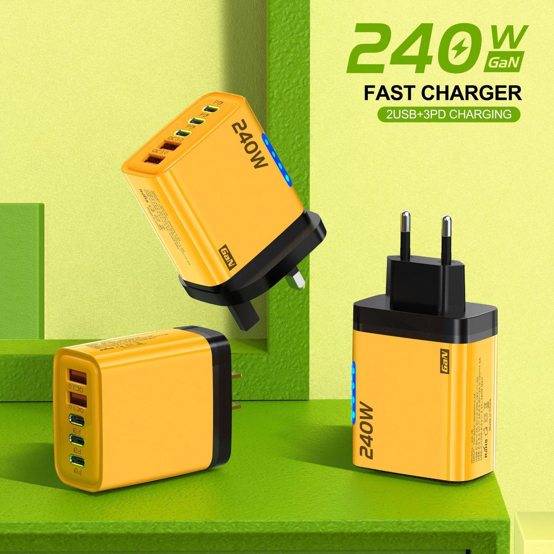 PD 240W Type C Fast Charger Quick Charge 3.0 Phone Charging Adapter — Product detail image 1