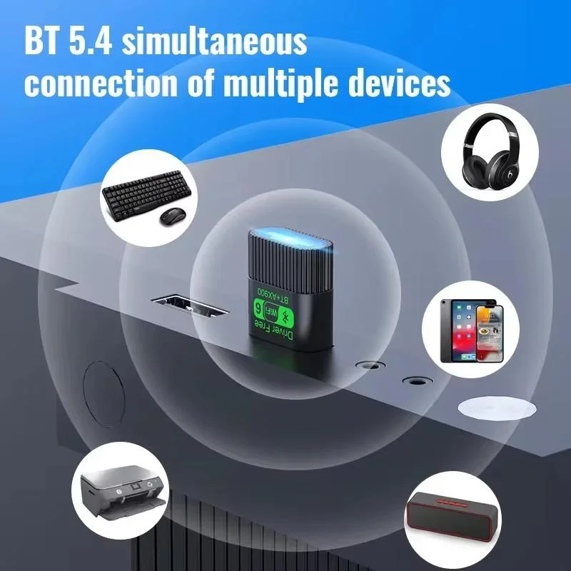 WiFi 6, Bluetooth 5.4, 900 Mbit/s, Dual-Band 2,4 GHz und 5 GHz, USB-WLAN-Adapter, treiberlos — Produktdetailbild 4