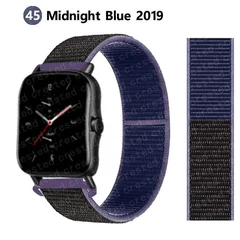 Bracelet en nylon de sport 20 mm/22 mm pour montre intelligente Amazfit GTS/GTR/Bip/Stratos-47