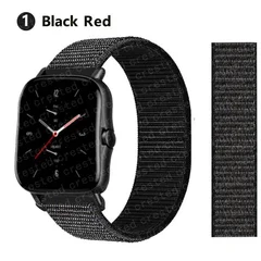 Bracelet en nylon de sport 20 mm/22 mm pour montre intelligente Amazfit GTS/GTR/Bip/Stratos-11