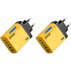 240W PD USB 5-Port Wall Charger Fast Charging Adapter EU Plug-12