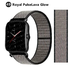 Bracelet en nylon de sport 20 mm/22 mm pour montre intelligente Amazfit GTS/GTR/Bip/Stratos-55