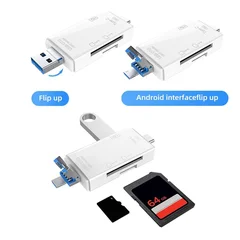 Lettore di schede 6 in 1, trasferimento ad alta velocità 5Gbps, adattatore flash drive Type C OTG SD TF USB 3.0 Micro USB-10