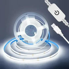 USB 5V COB Dimmable LED Strip with Touch Switch-7